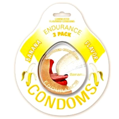 "Endurance Condoms - Banana - 3 Pack HTP2090"