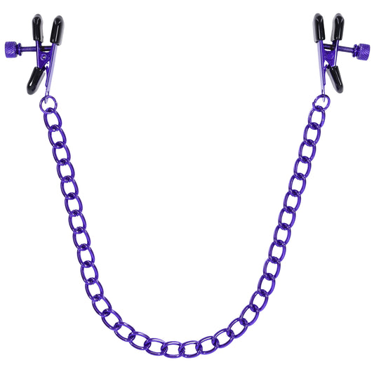 "Merci - Chained Up - Nipple Clamps - Violet/black DJ2404-09-BX"