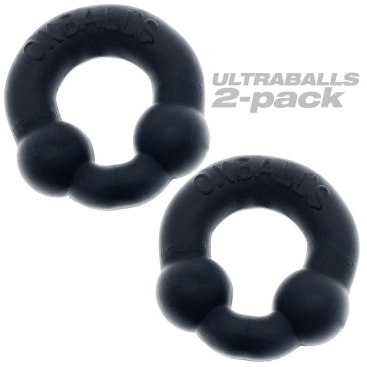 "Ultraballs 2- Piece Cockring Set - Night Black OX-3010-NGT"