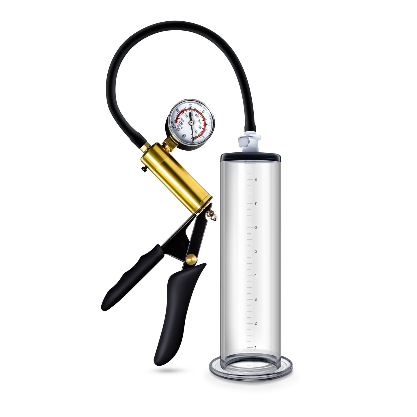 "Performance - Vx6 Vacuum Penis Pump With Brass Pistol & Pressure Gauge - Clear BL-06301"