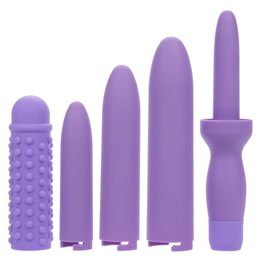 "Dr. Laura Berman Rechargeable Dilators Set of 4 Locking Sizes Plus Sleeve - Purple SE9730603"