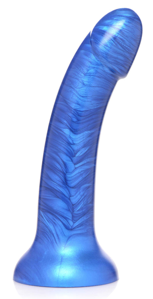 "G-Tastic 7 Inch Metallic Silicone Dildo - Blue SU-AG862-BLU"