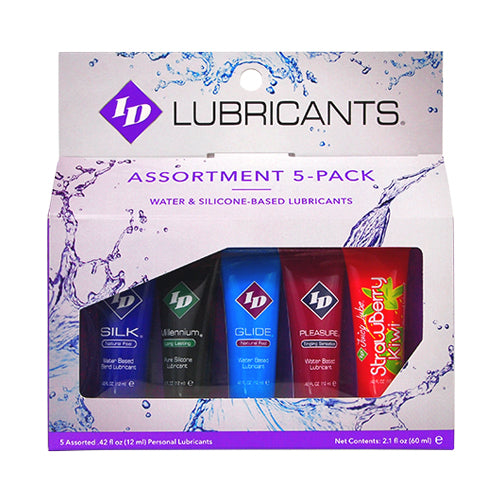 "ID Sensual Lubricants 5 Pack Assorted Sampler ID-SPL-02"