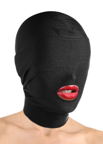 "Spandex Hood With Padded Eyes and Open Mouth MS-AE167"