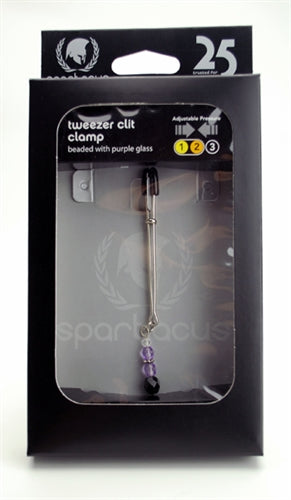 "Adjustable Clit Clamp With Purple Beads SPF-202"