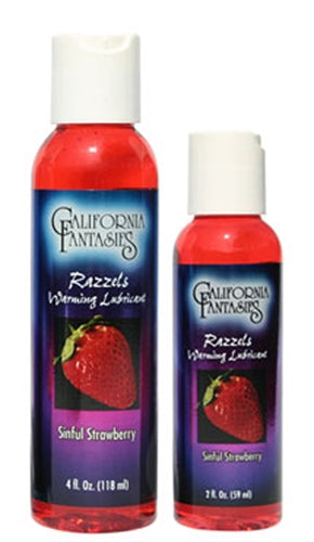 "Razzels Warming Lubricant - Sinful Strawberry - 2.5 Oz. Bottle CF-RSS-02"