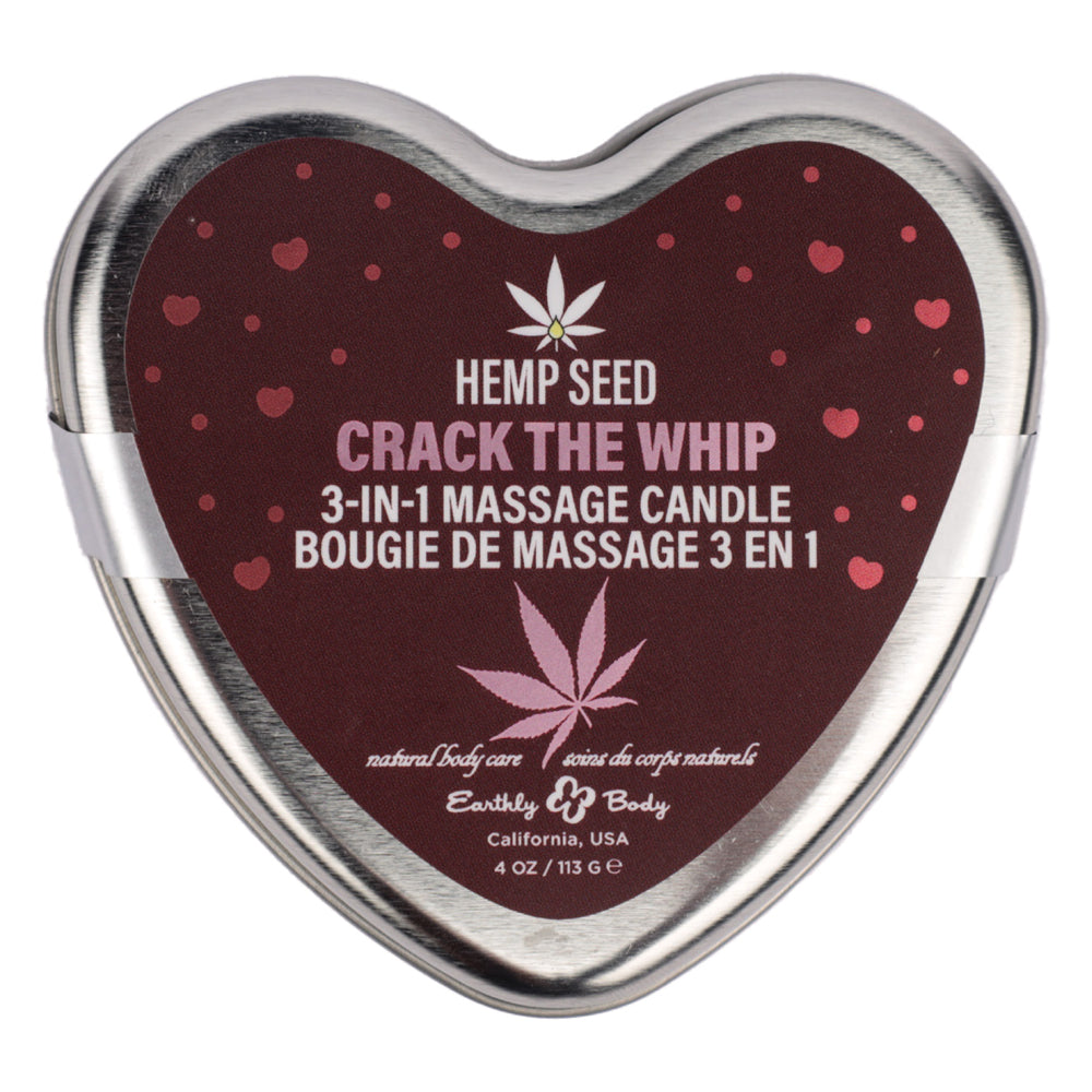 "Hemp Seed 3 in 1 Massage Candle Crack the Whip 4.7oz EB-HSCV025A"