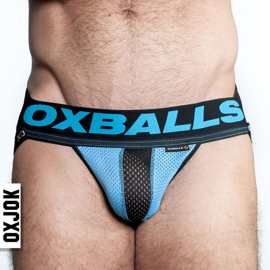 "Airmesh Upthrust Slider-Strap Jock Sky Blue Large OX-JOK-1010-BLU-L"