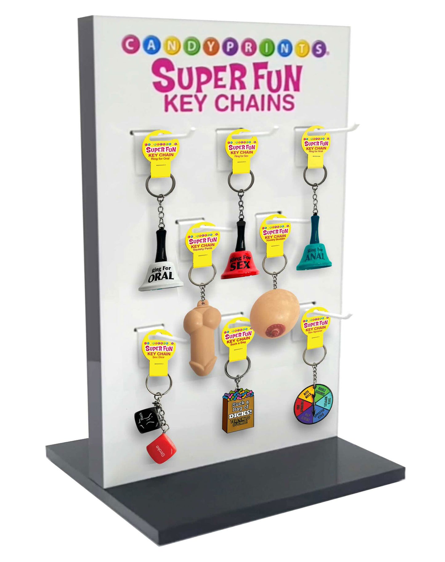 "Retail Display Spinner -Super Fun Penis Keychains and Romance Games LG-D001"