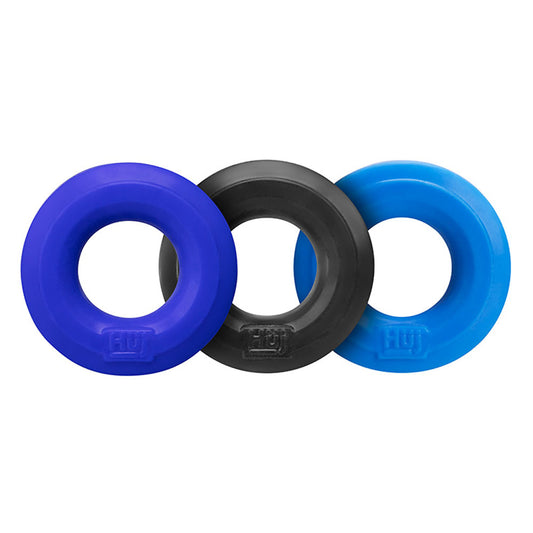 "Hunkyjunk Huj3 C-Ring 3 Pk - Blue / Multi OX-HUJ-102-BLUMULTI"