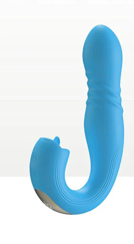 "Joi Thrust 2 - App Controlled Thrusting G-Spot Vibrator - Blue H-VS-22-963BLU"