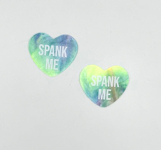 "Spank Me Rainbow Sherbert Tie Die Candy Heart Pasties NN-SPM-CAH-RST"