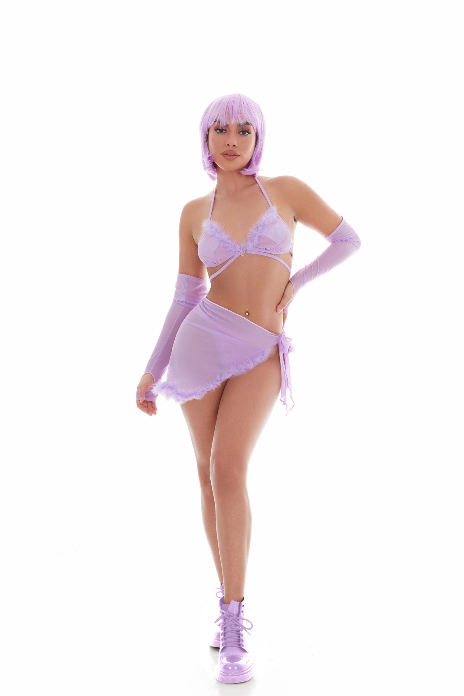 "Feeling Fuzzy 5pc Set - Medium/large Lilac KH65007LML"