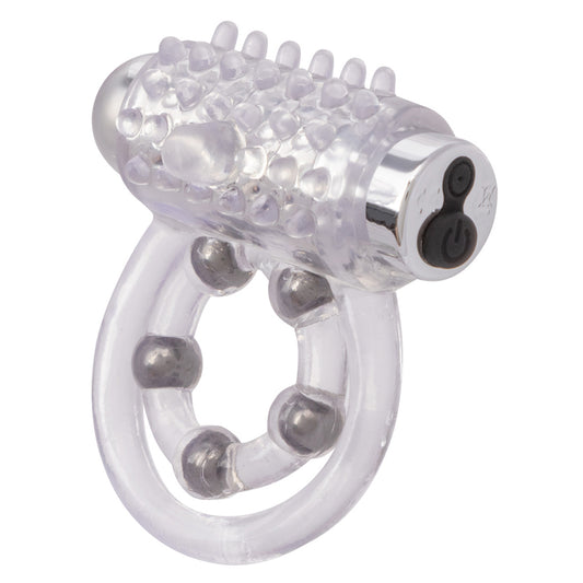 "Maximus Enhancement Ring 5 Stroker Beads Rechargeable Clear SE1456103"