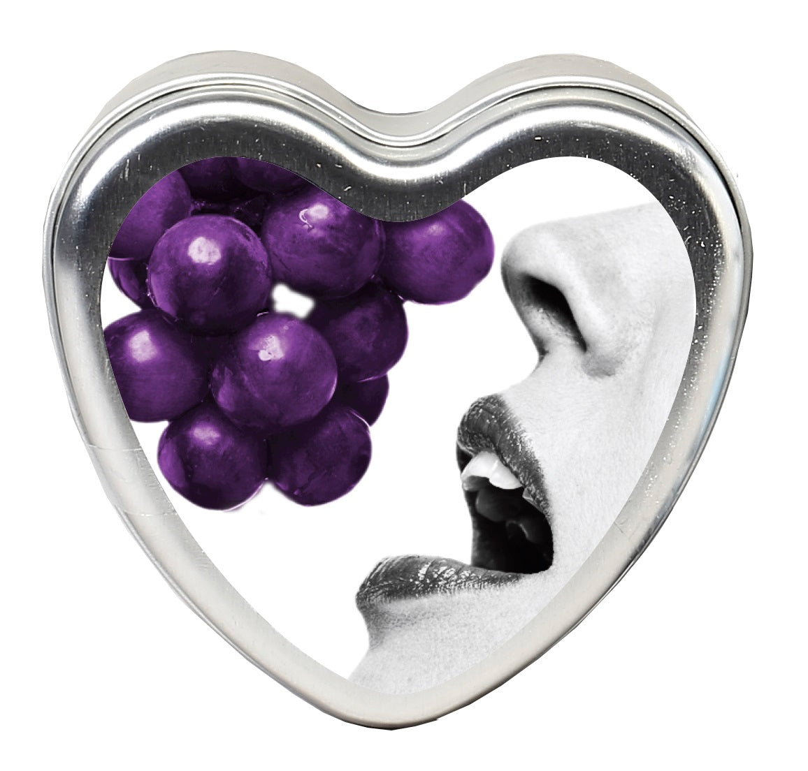 "Edible Heart Candle - Grape - 4 Oz. EB-HSCK007"