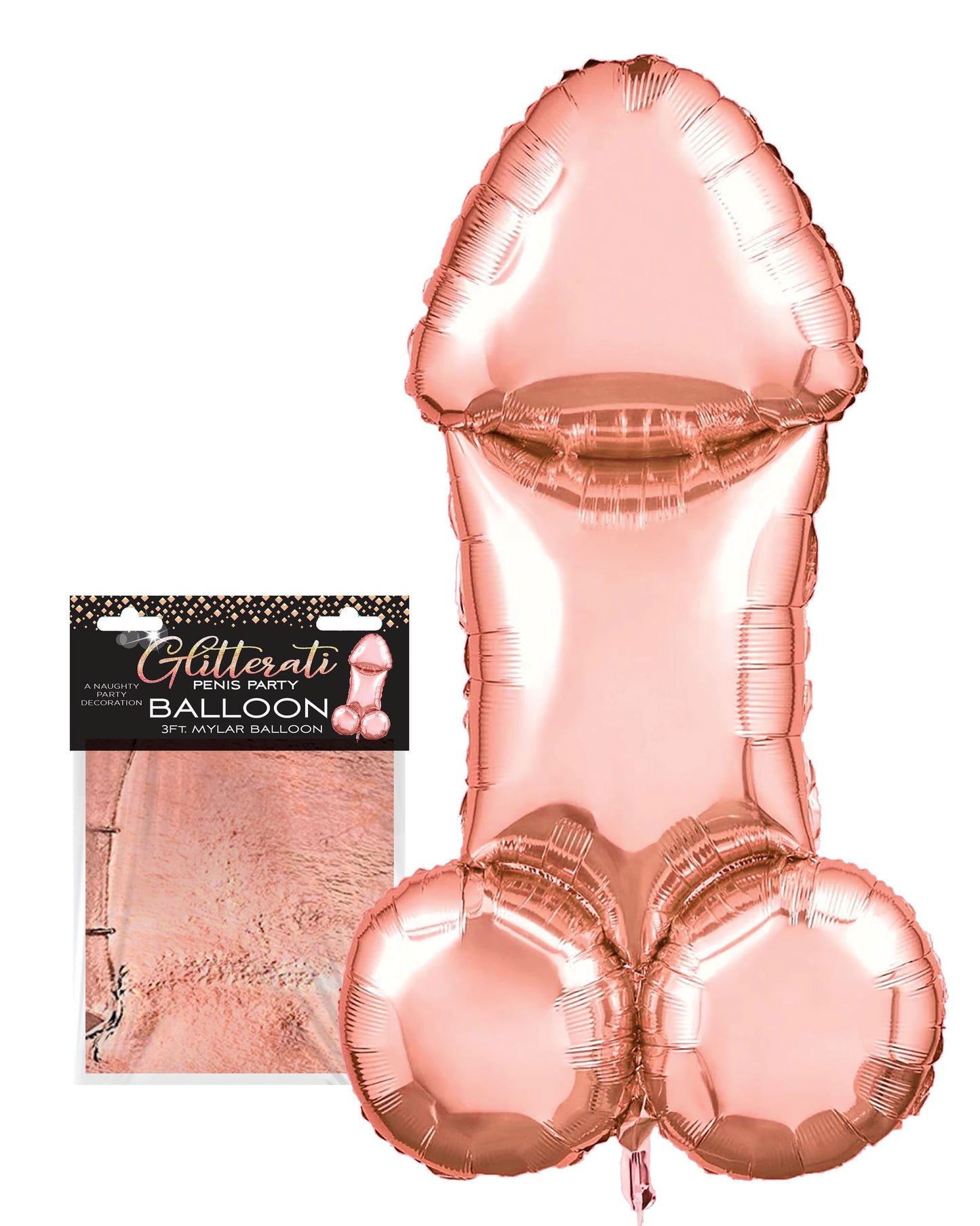 "Glitterati Penis Party Balloon - Rose Gold LG-CP1082"