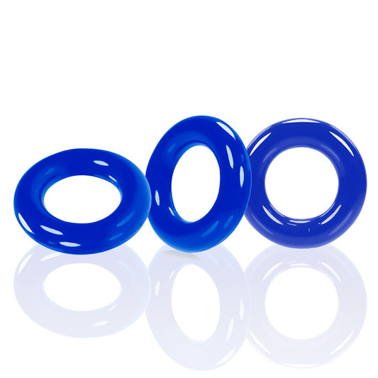 "Willy Rings 3-Pack Cockrings - Police Blue OX-3047-PLC"