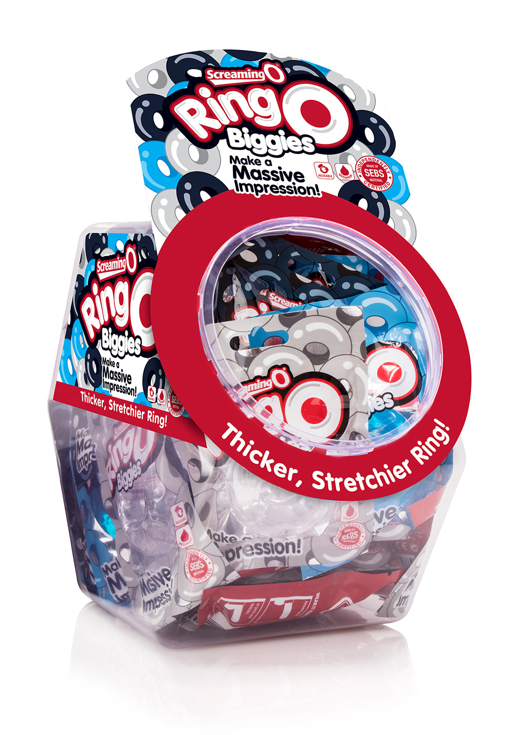 "Ringo Biggies - 36 Count Candy Bowl - Assorted BWL-RGB-110D"