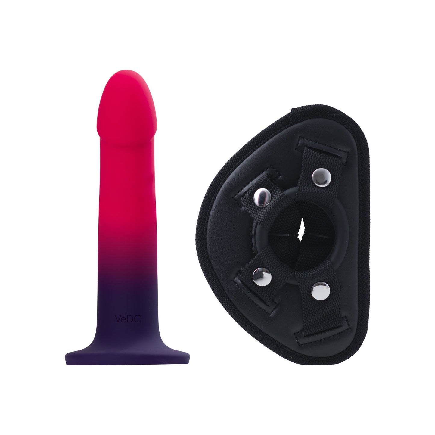 "Duo Semi-Realistic Dildo With Harness - Pink/purple VI-A0209"