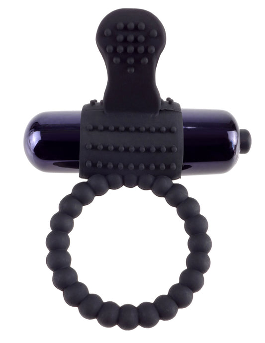 "Fantasy C-Ringz Vibrating Silicone Super Ring Black PD5966-23"