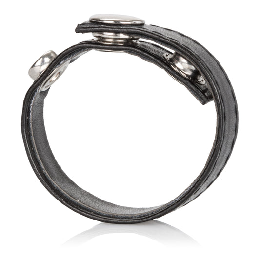 "Leather Black 3-Snap Ring SE1411032"