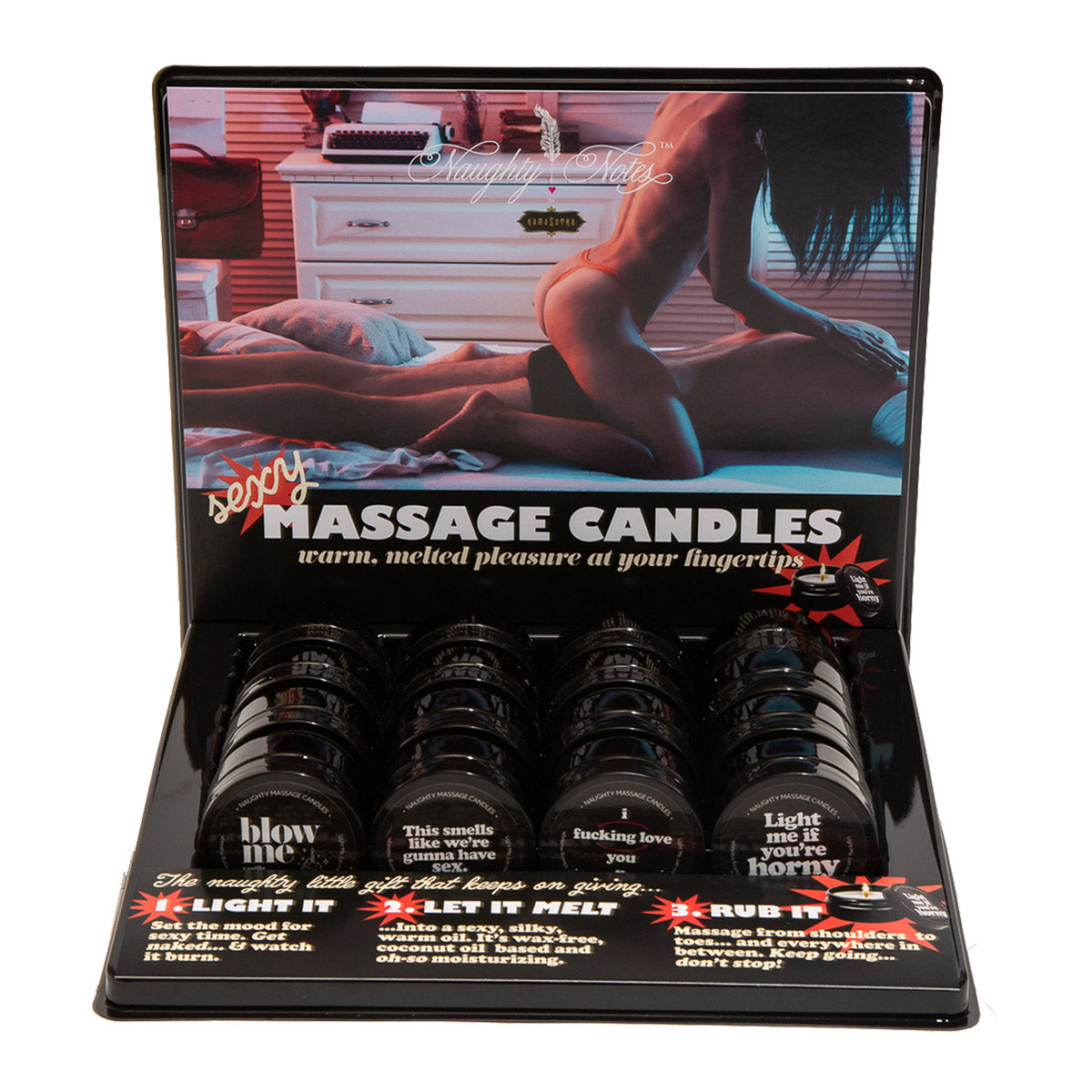 "Massage Candle 2 Oz Prepack Display KS14300"