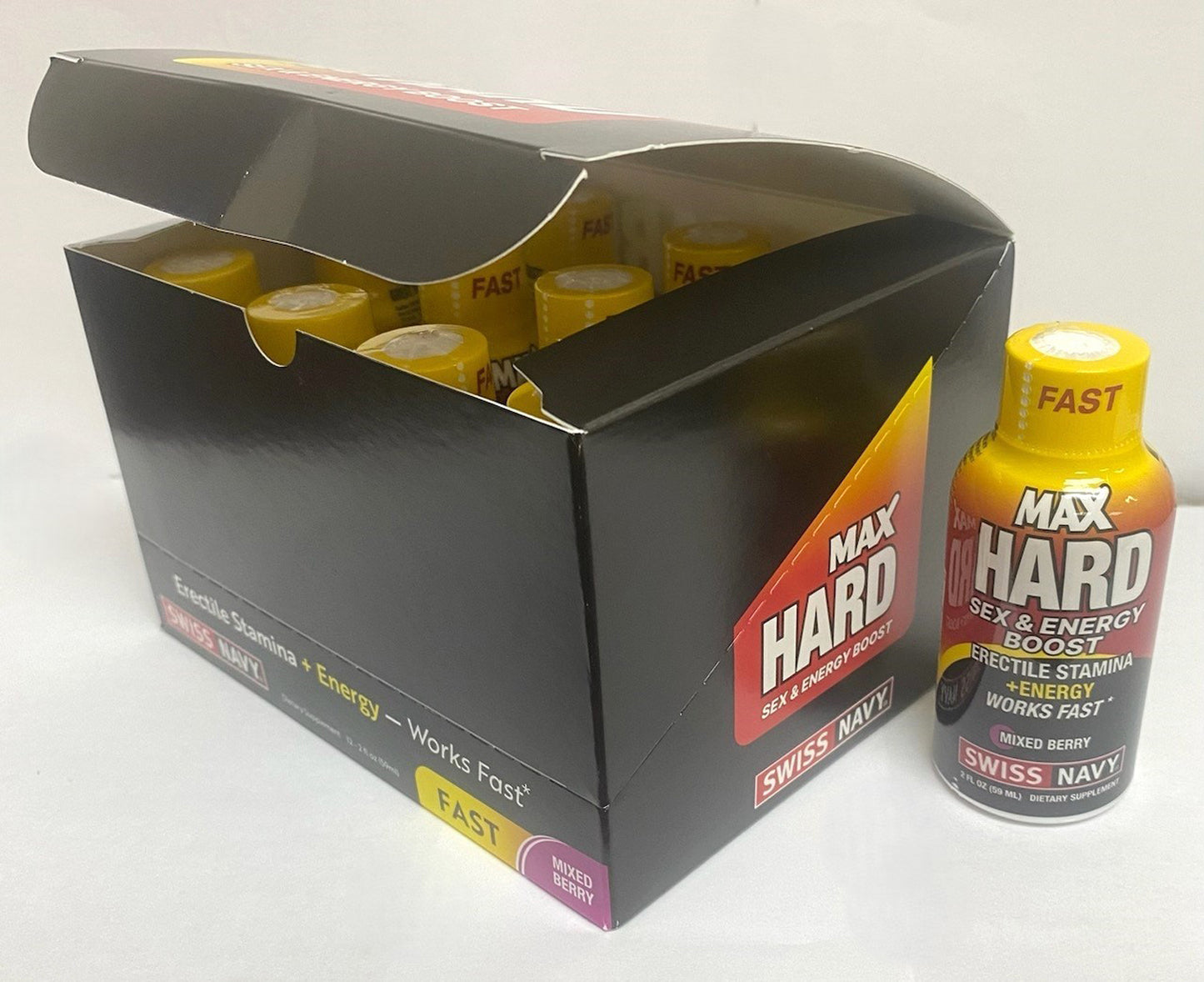 "Max Hard Shot 2oz Display - 12ct Box MD-SNMHS12"