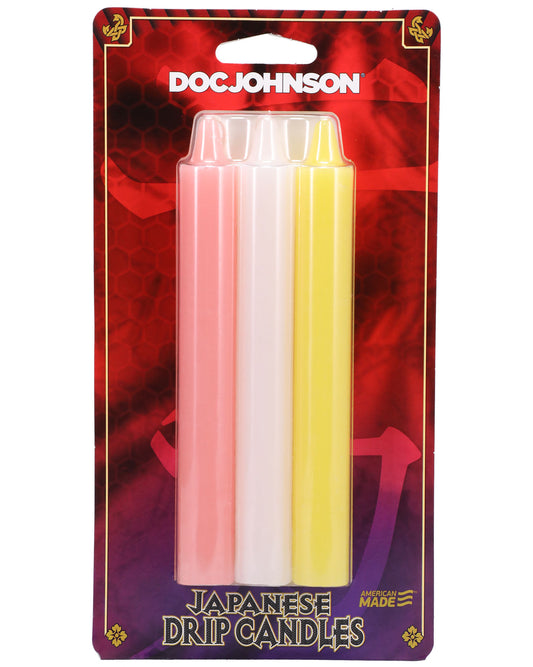 "Japanese Drip Candles - 3 Pack - Pink, White, Yellow DJ2101-02-CD"