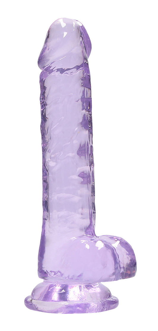 "7 Inch Realistic Dildo With Balls - Purple SH-REA091PUR"