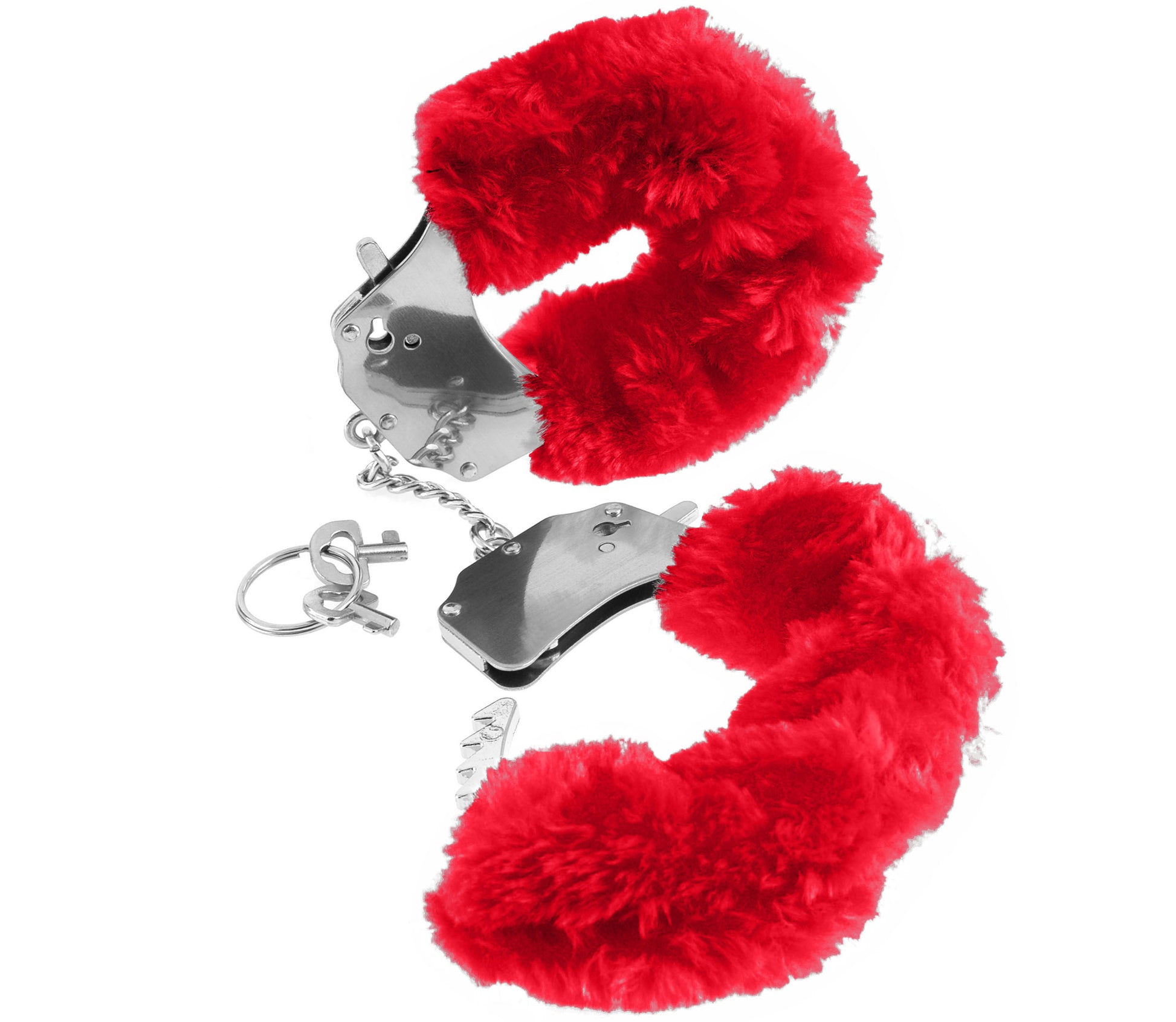 "Fetish Fantasy Series Furry Cuffs - Red PD3804-15"