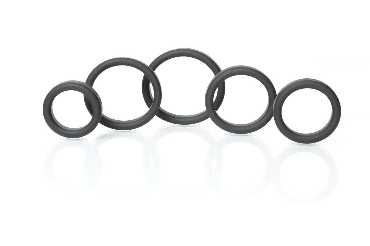 "Boneyard Silicone Ring 5 Pc Kit - Black BY-0100"