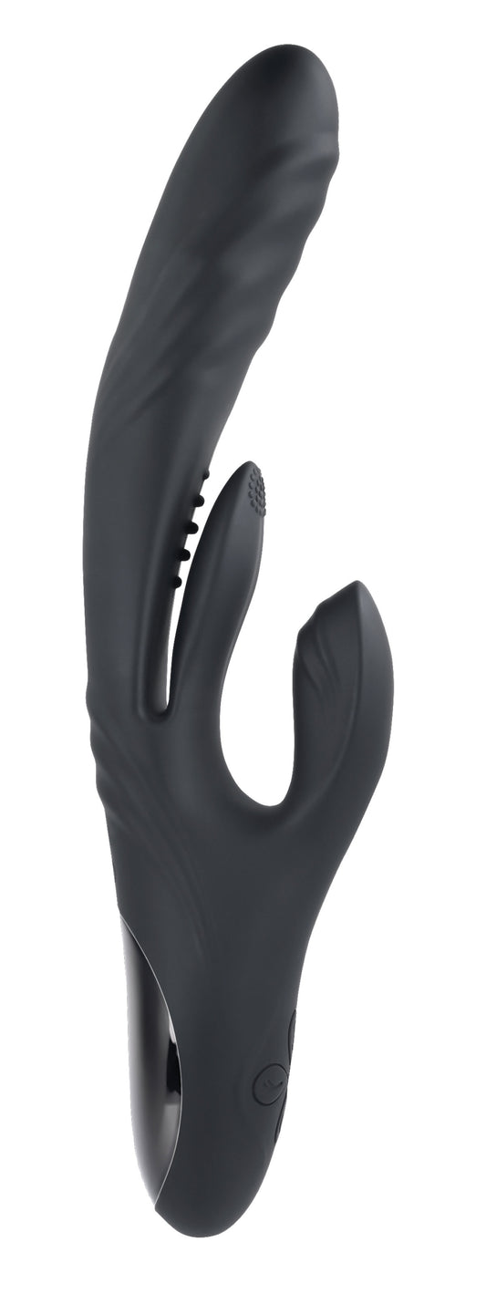 "Playboy Pleasure - Rapid Rabbit - Vibrator - Black PB-RS-1348-2"