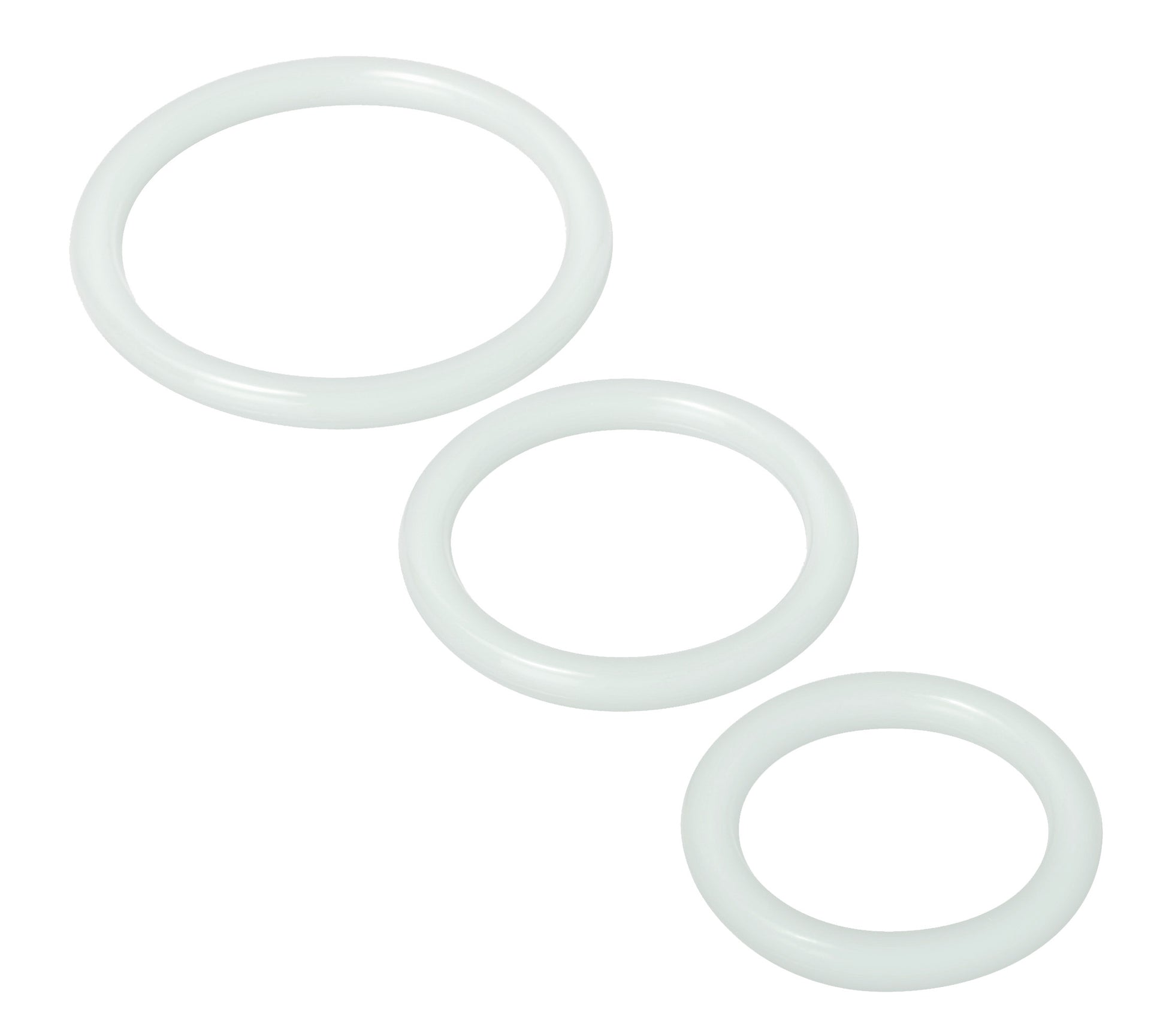 "Trinity Silicone Cock Rings - Clear TV-SP130-CLR"