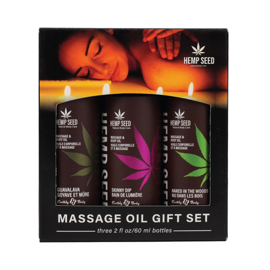 "Hemp Seed Massage Oil Holiday Gift Set EB-MASGH224"