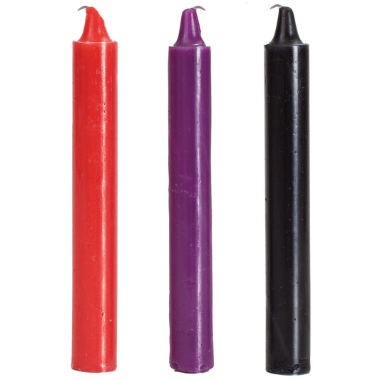 "Japanese Drip Candles Set of 3 - Assorted Colors DJ2101-01"