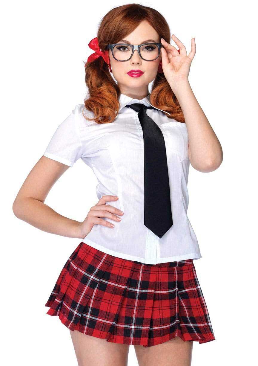 "Private School Sweetie Costume - Medium - White / Red LA-85112WHRDM"