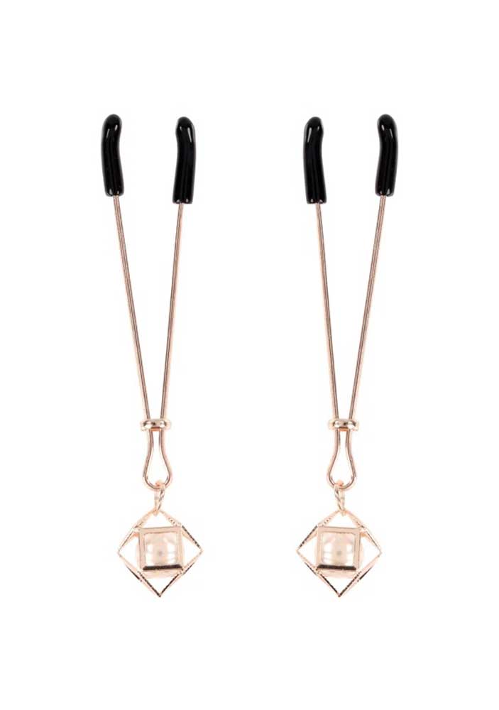 Brat Pearl Nipple Clips - Rose Gold SS09845