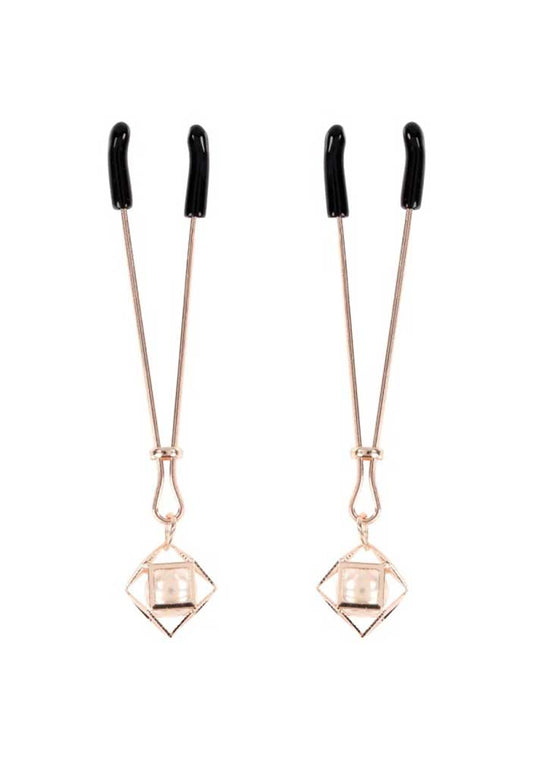 "Brat Pearl Nipple Clips - Rose Gold SS09845"